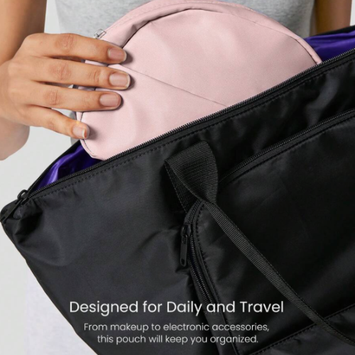2L Skincare Essentials Dual-Pocket Travel Organizer Pouch